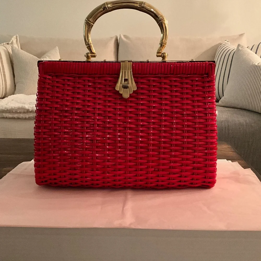 Vintage Hand Made Red Purse - Picture 1 of 11